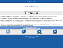 Tablet Screenshot of mwmedical.co.uk
